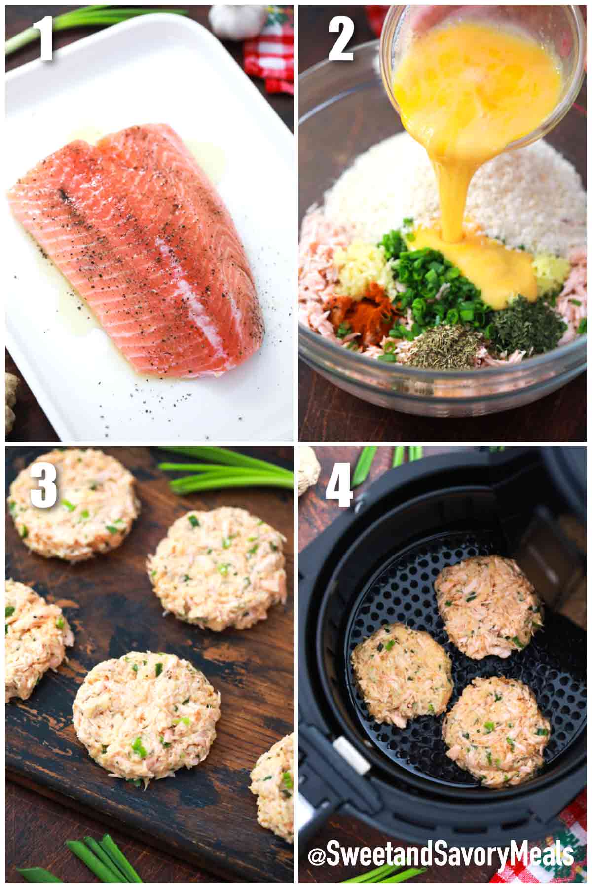 Air Fryer Salmon Cakes (Easy Recipe!) - Sweet and Savory Meals