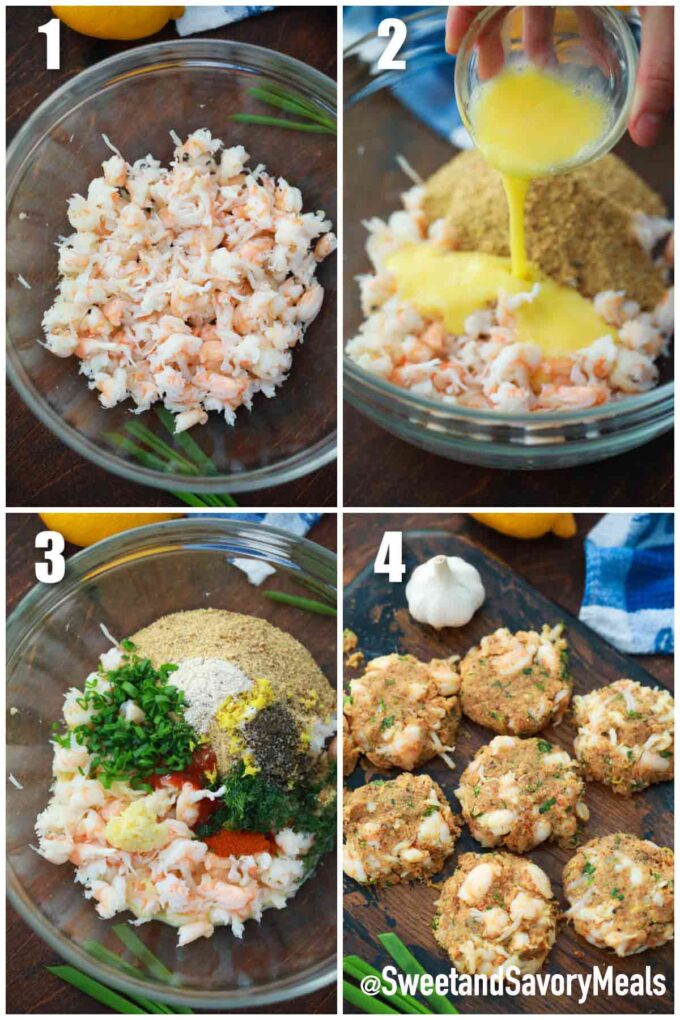 steps how to make air fryer shrimp cakes