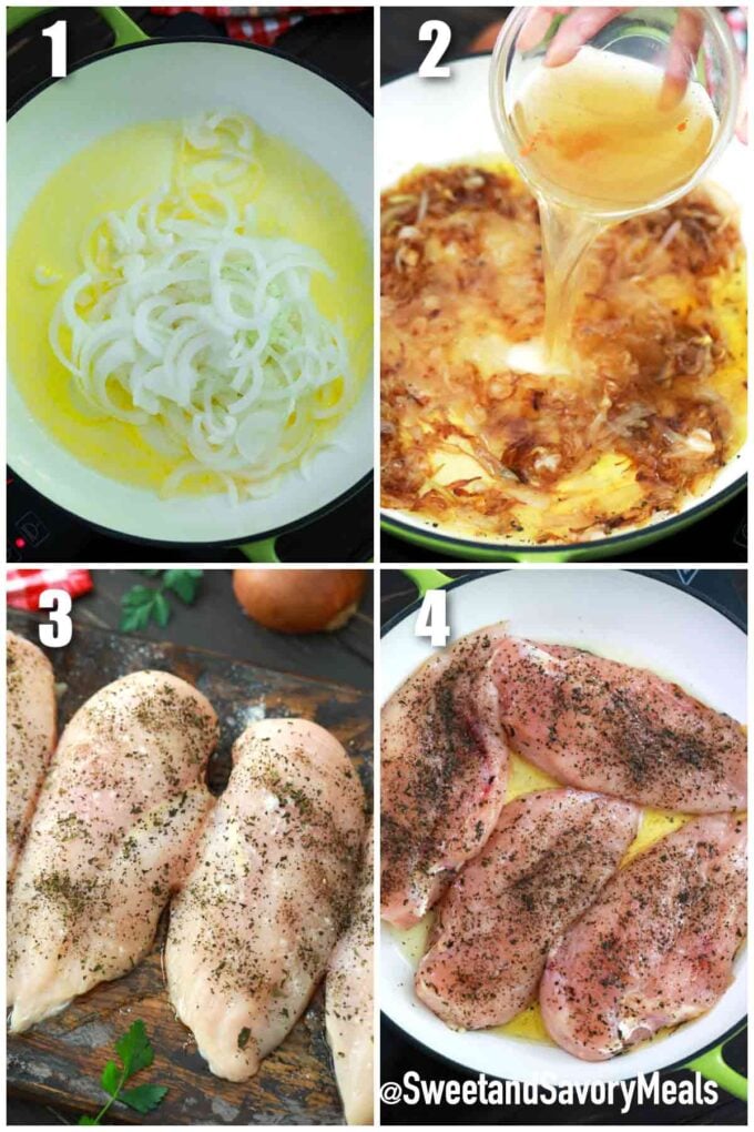 steps how to make French onion chicken