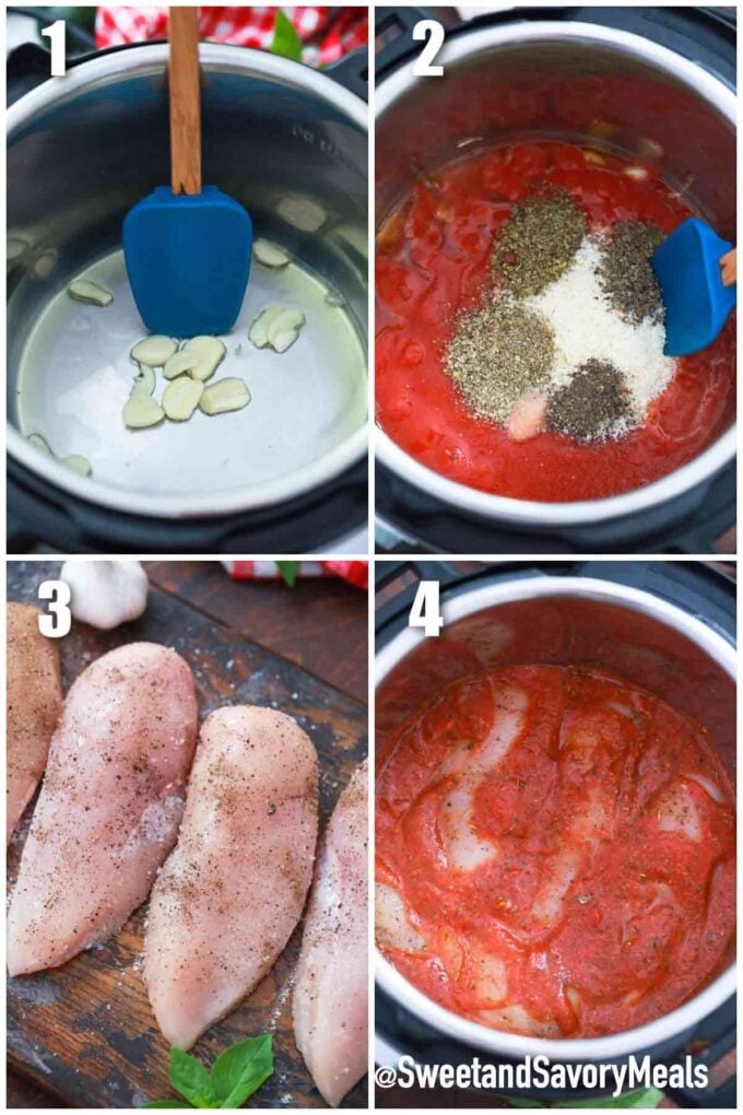 steps how to make instant pot chicken parmesan