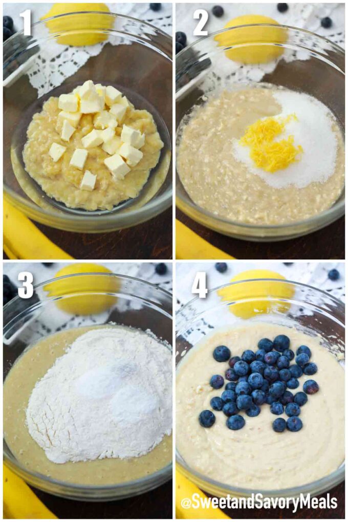 steps how to make instant pot lemon blueberry banana bread