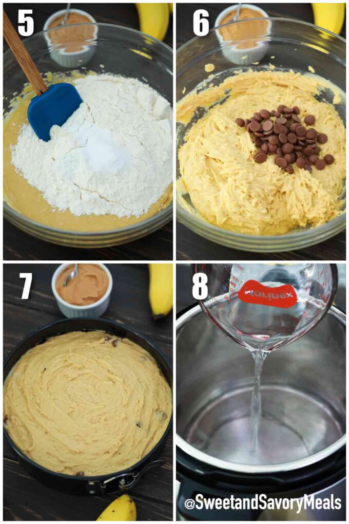 steps how to make pressure cooker peanut butter banana bread