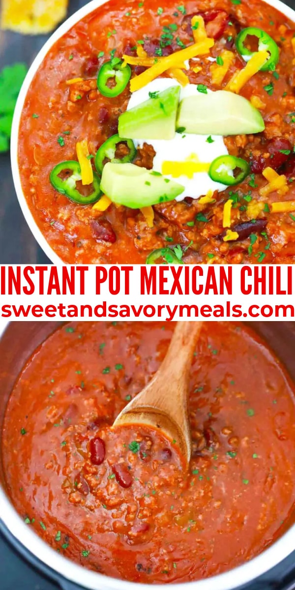 easy instant pot mexican chili pin