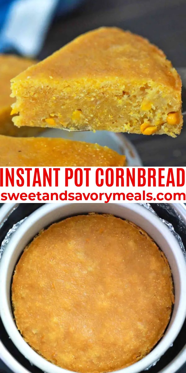 easy instant pot cornbread pin