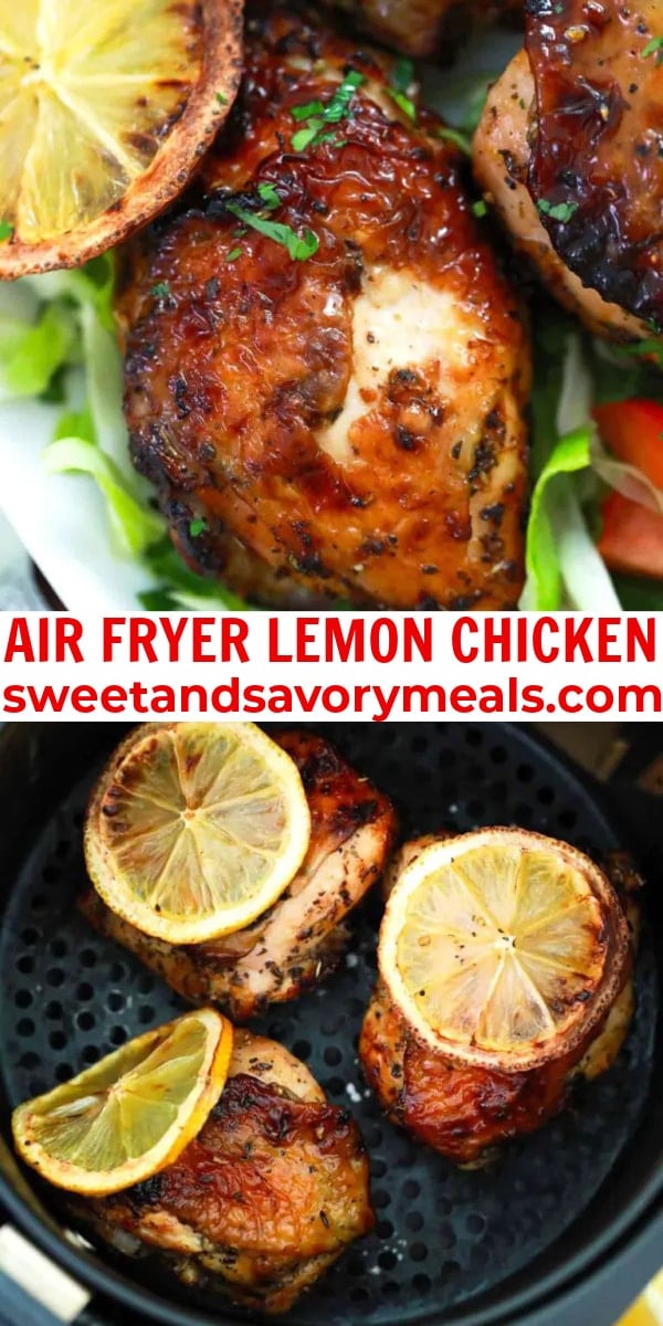 easy air fryer lemon chicken pin