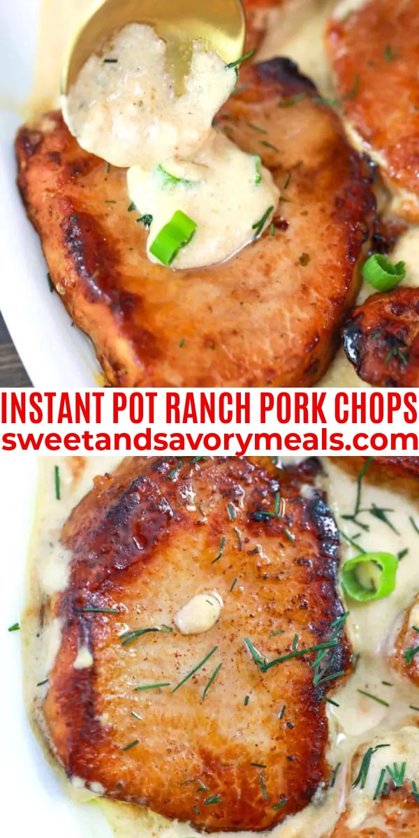 easy instant pot ranch pork chops pin