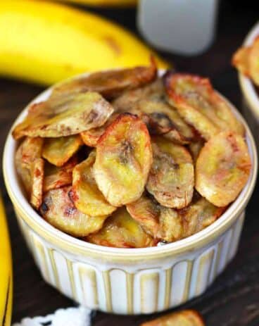 air fried banana chips
