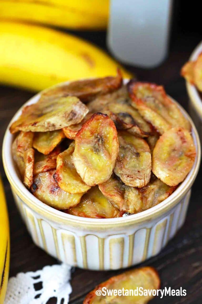 air fried banana chips