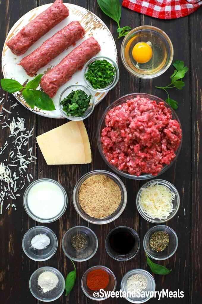 air fryer meatballs ingredients