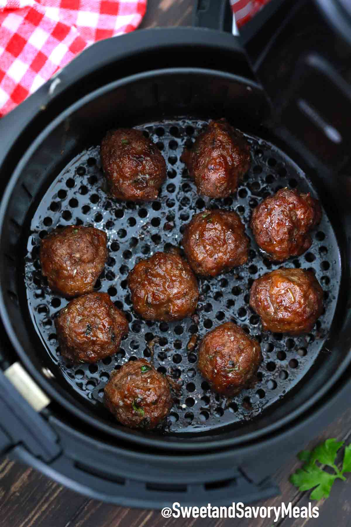 Best Air Fryer Meatballs Recipe Video Sweet And Savory Meals