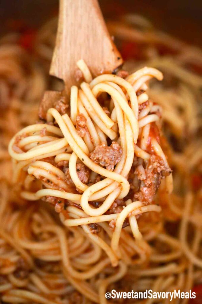 spaghetti with beef