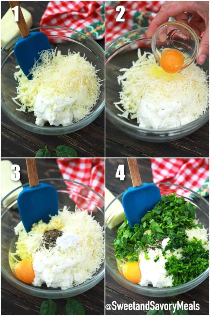 steps how to make stuffed shells cheese filling