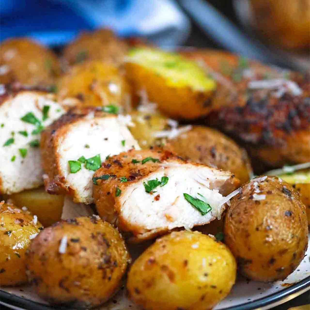 Chicken potato pressure online cooker