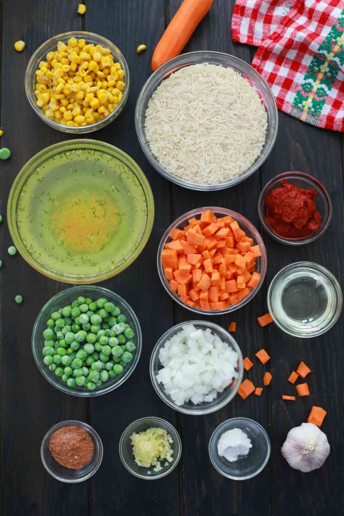 instant pot Mexican Rice ingredients