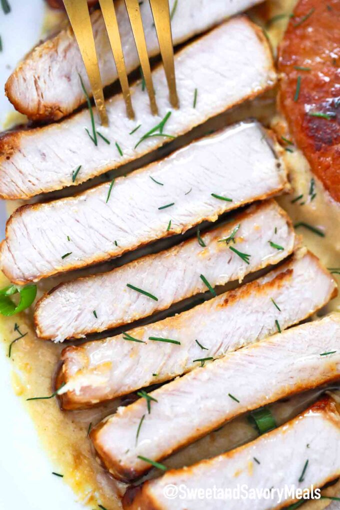 sliced instant pot ranch pork chops