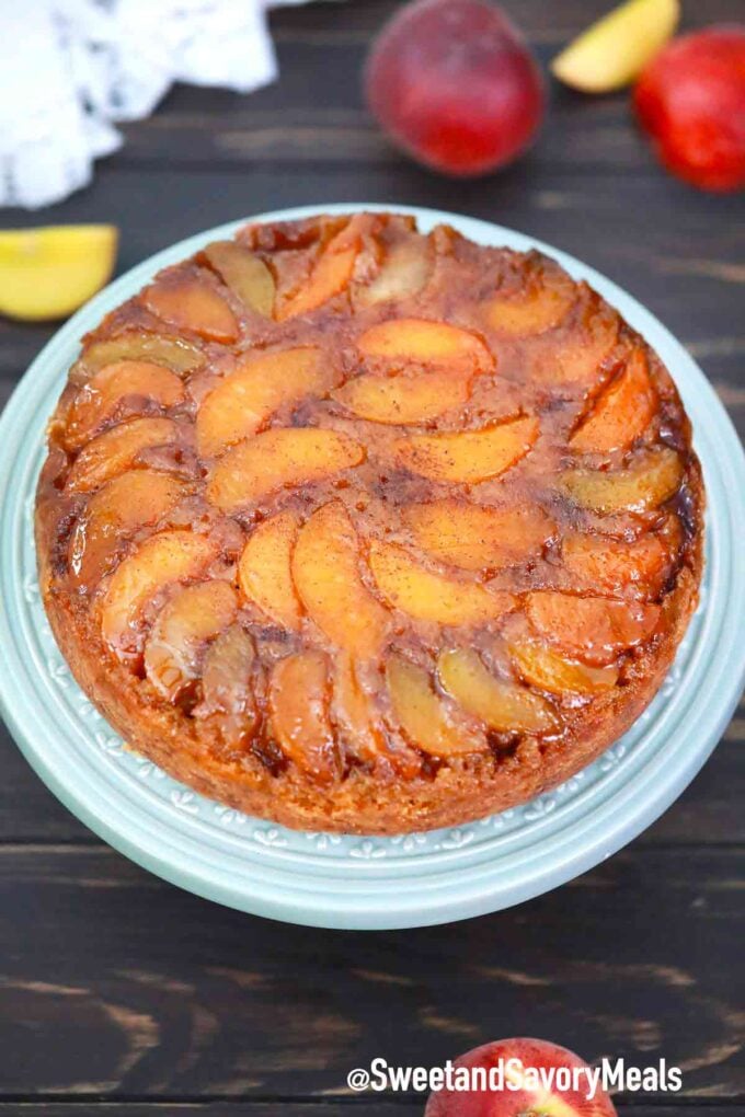 peach upside down cake