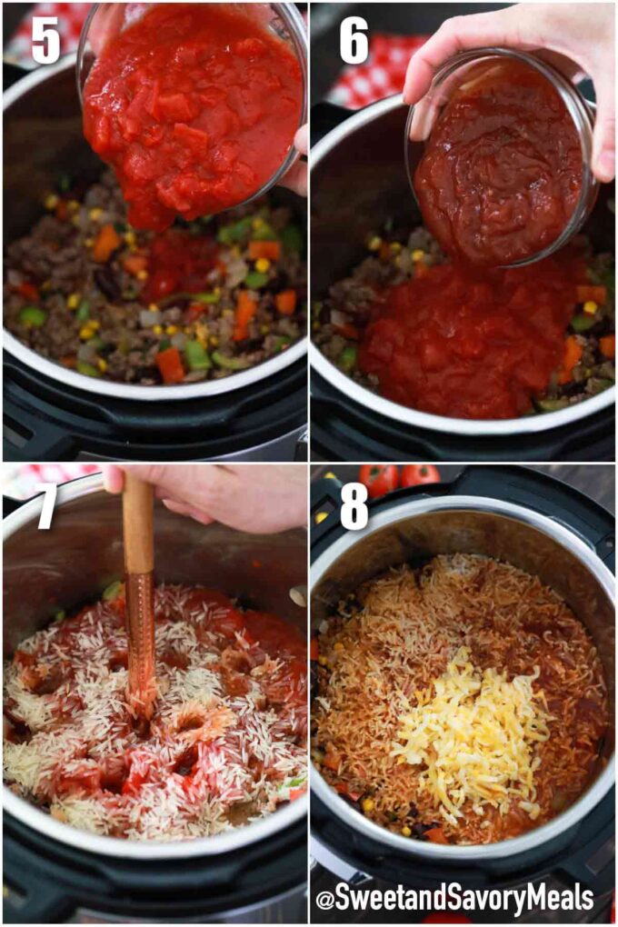 steps how to make instant pot Mexican Casserole