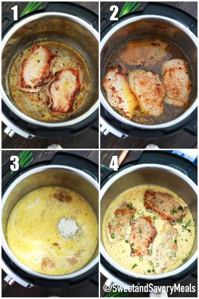 steps how to make instant pot ranch pork chops