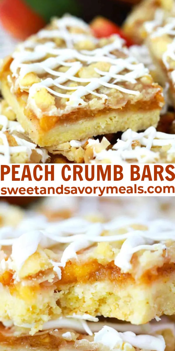 easy peach crumb bars pin