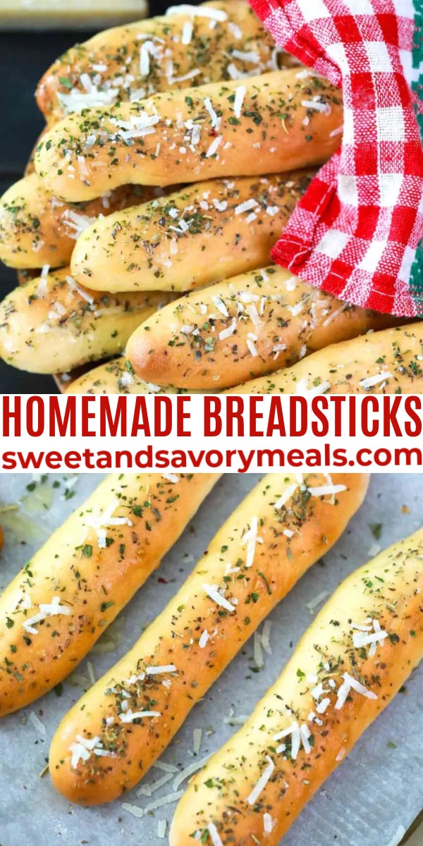 easy homemade breadsticks pin