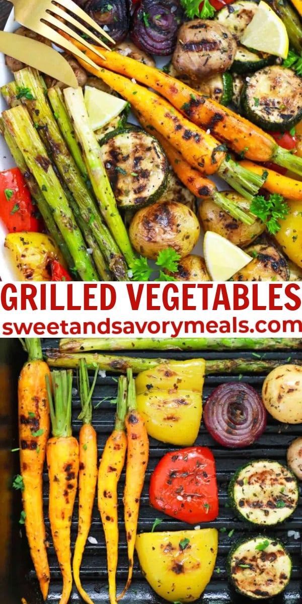 easy grilled vegetables pin