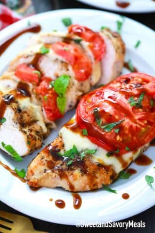 air fryer caprese chicken