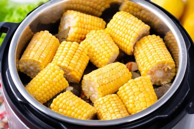 Instant pot shrimp boil before cooking it.
