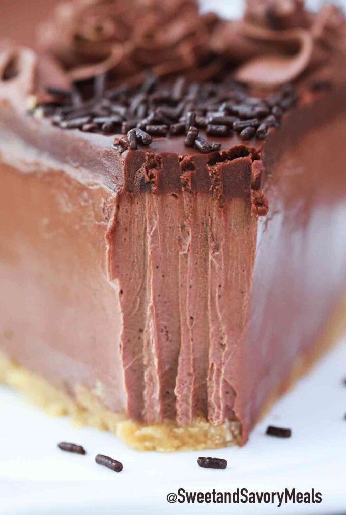 chocolate cheesecake center