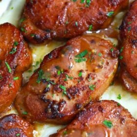 honey garlic pork chops with mashed potatoes
