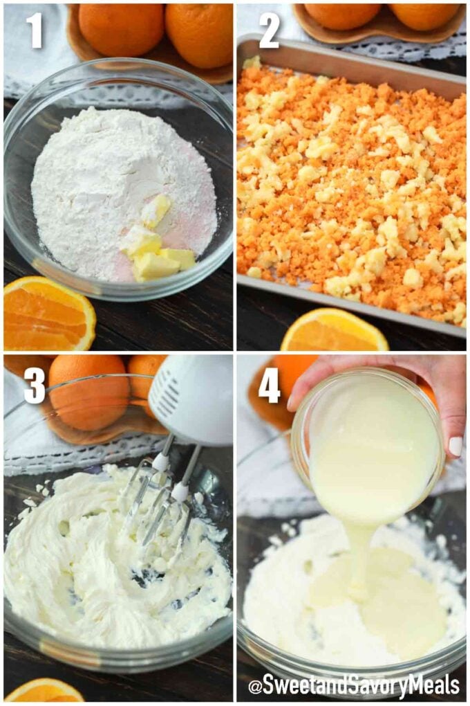 steps how to make orange crumble topping