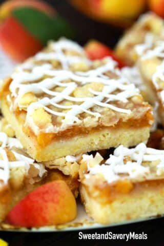 peach crumb bars