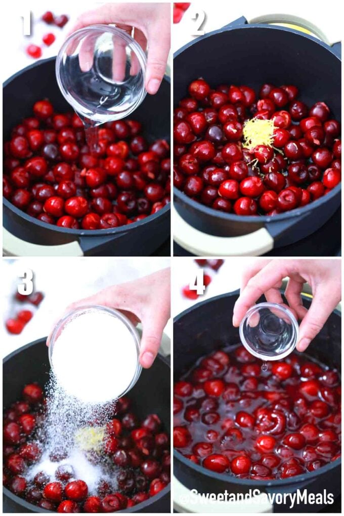 steps how to make cherry pie filling
