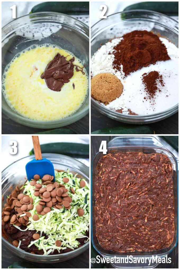 steps how to make chocolate zucchini cake