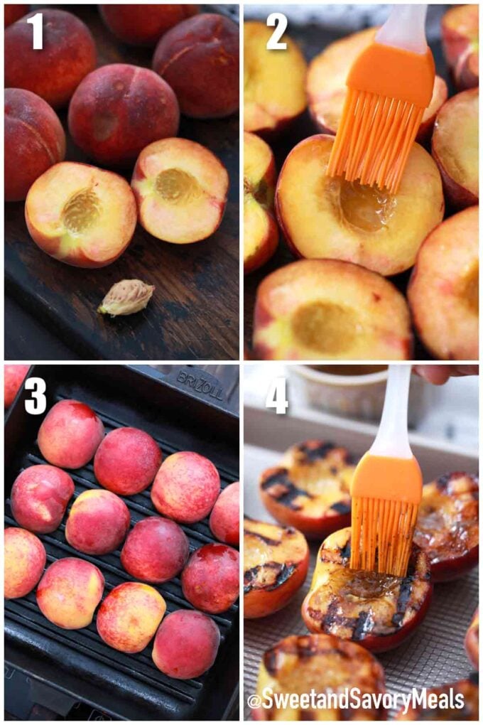 steps how to make grilled peaches