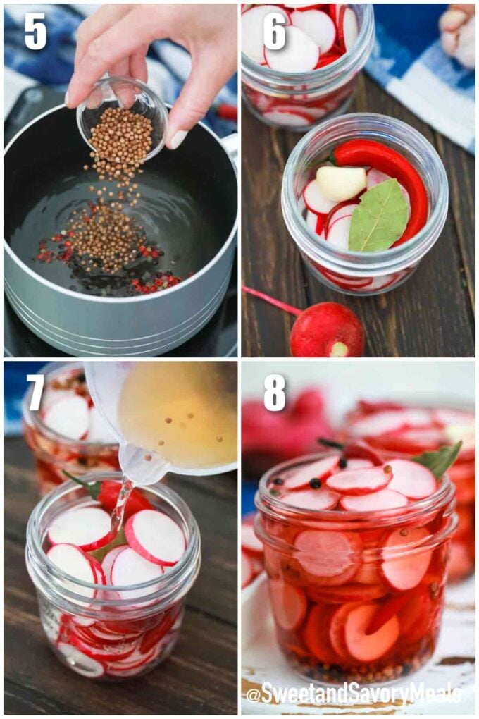 steps how to pickle radishes