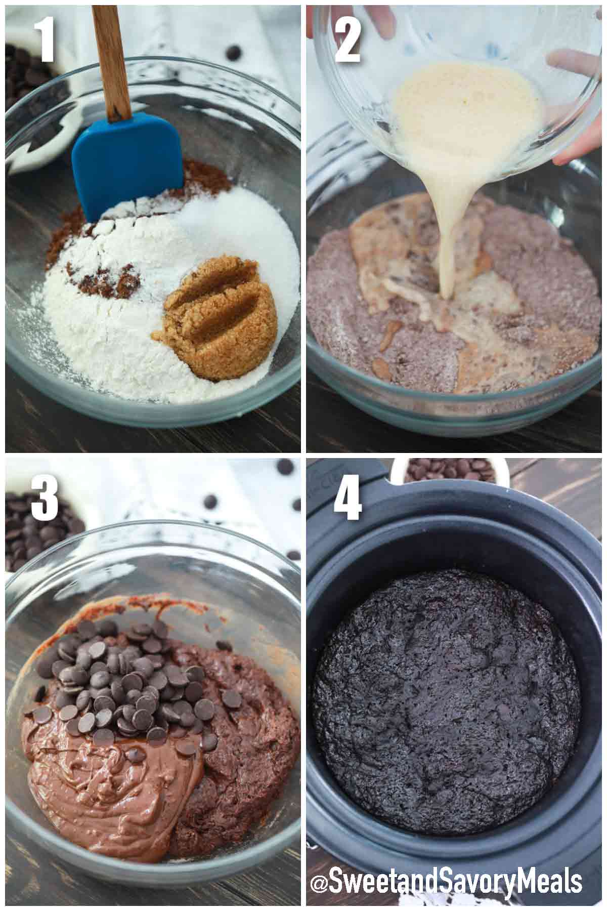 Fudgy Slow Cooker Chocolate Cake Sweet and Savory Meals