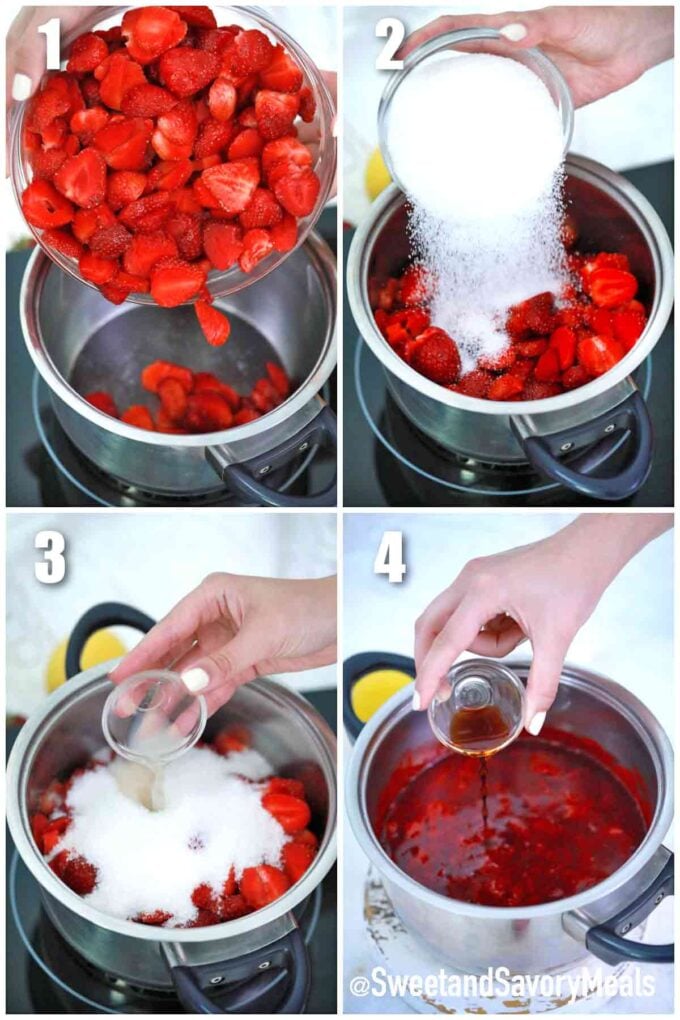 steps how to make homemade strawberry sauce