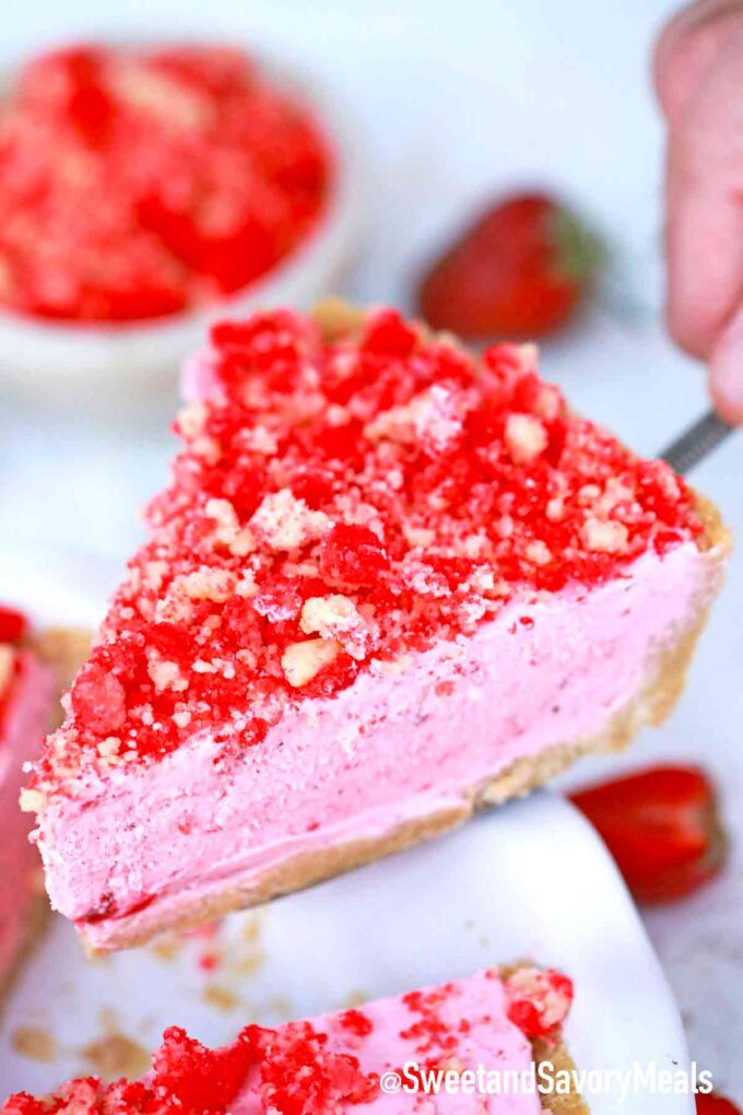 strawberry shortcake pie slice