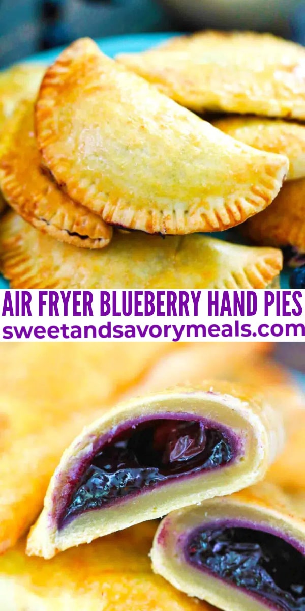 easy air fryer blueberry hand pies pin