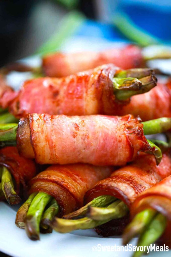 crispy bacon wrapped green beans