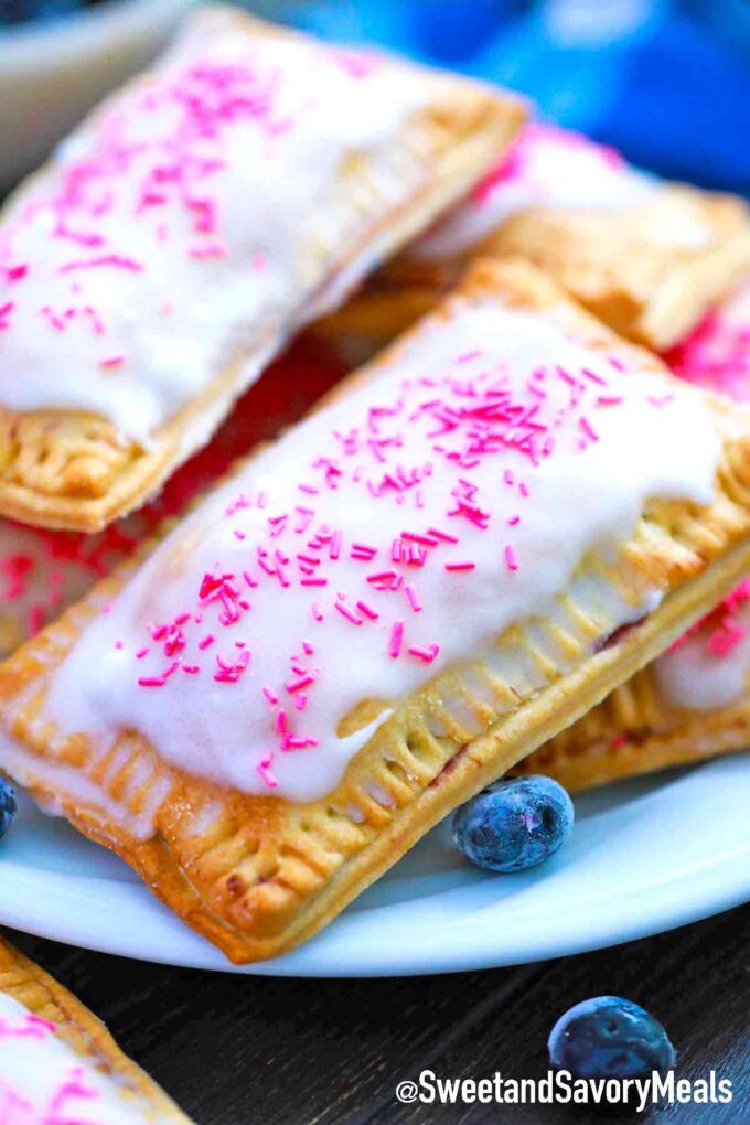 pop tart with glaze and sprinkles