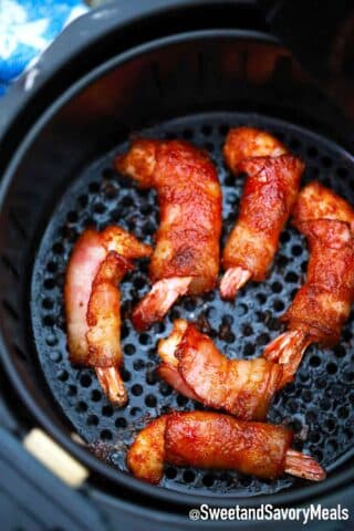 air fryer bacon wrapped shrimp