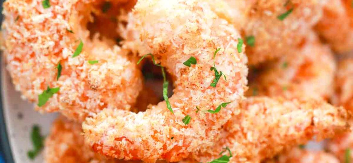 crispy shrimp on a serving plate