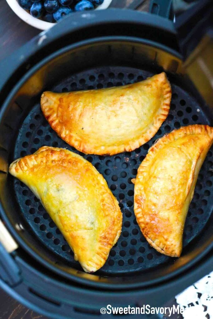 air fried blueberry hand pies