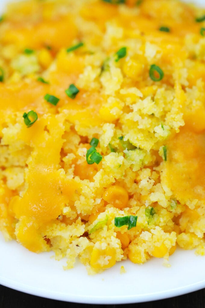 Cheesy instant pot corn casserole.