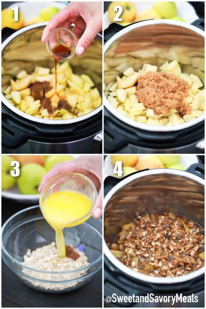 steps how to make instant pot apple crisp