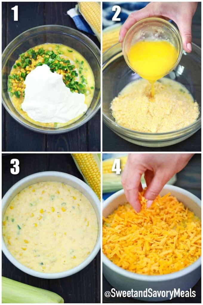 steps how to make instant pot corn casserole