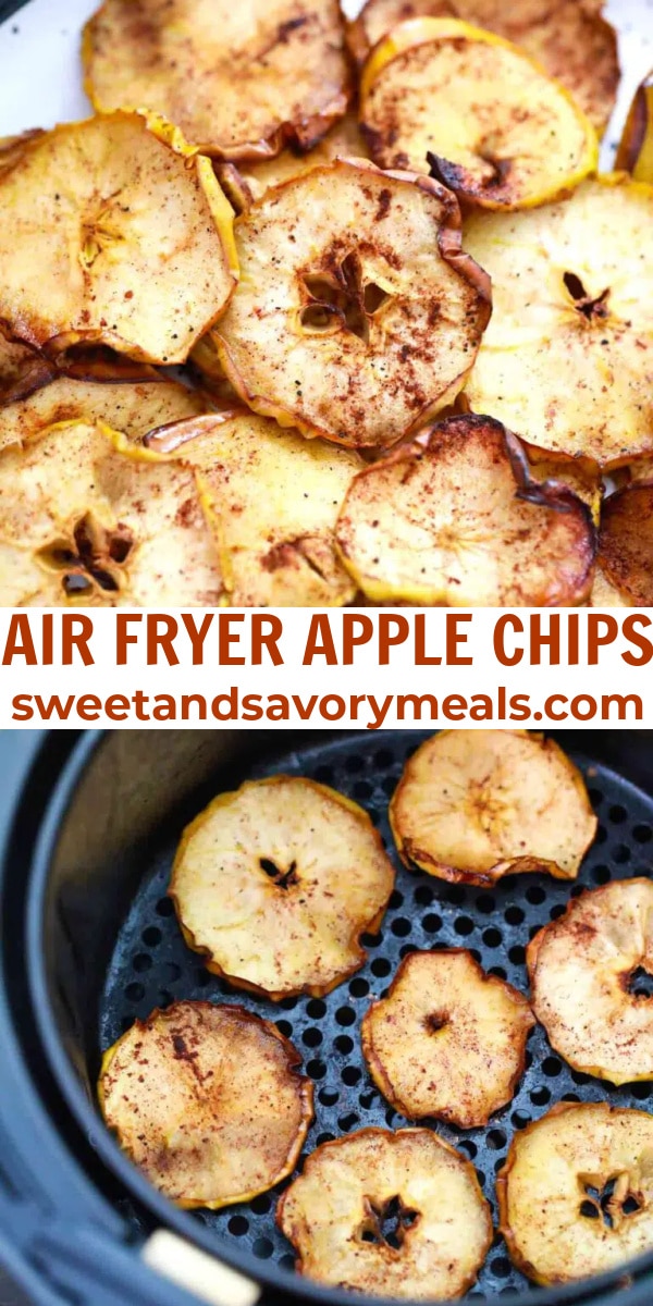 easy air fryer apple chips pin