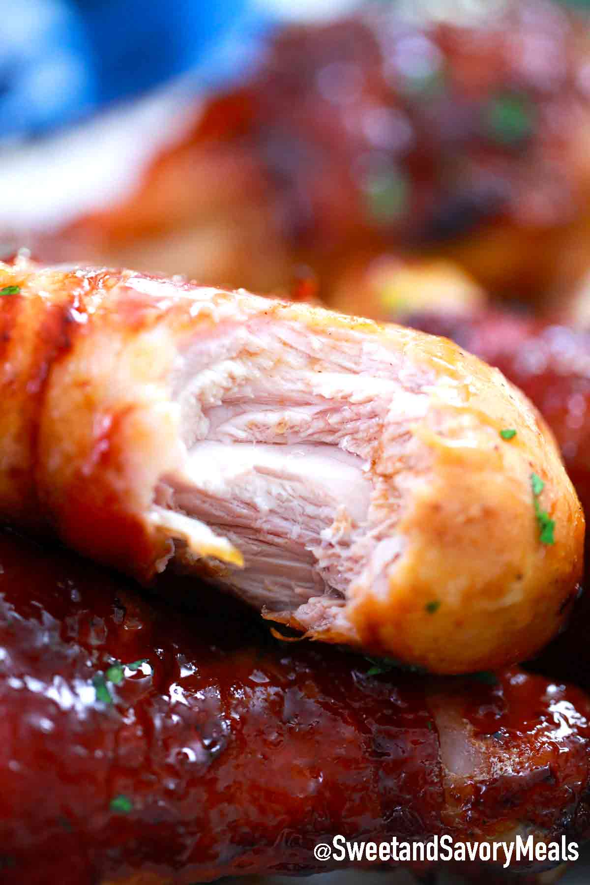 Air Fryer Bacon Wrapped Chicken Drumsticks Sweet and Savory Meals