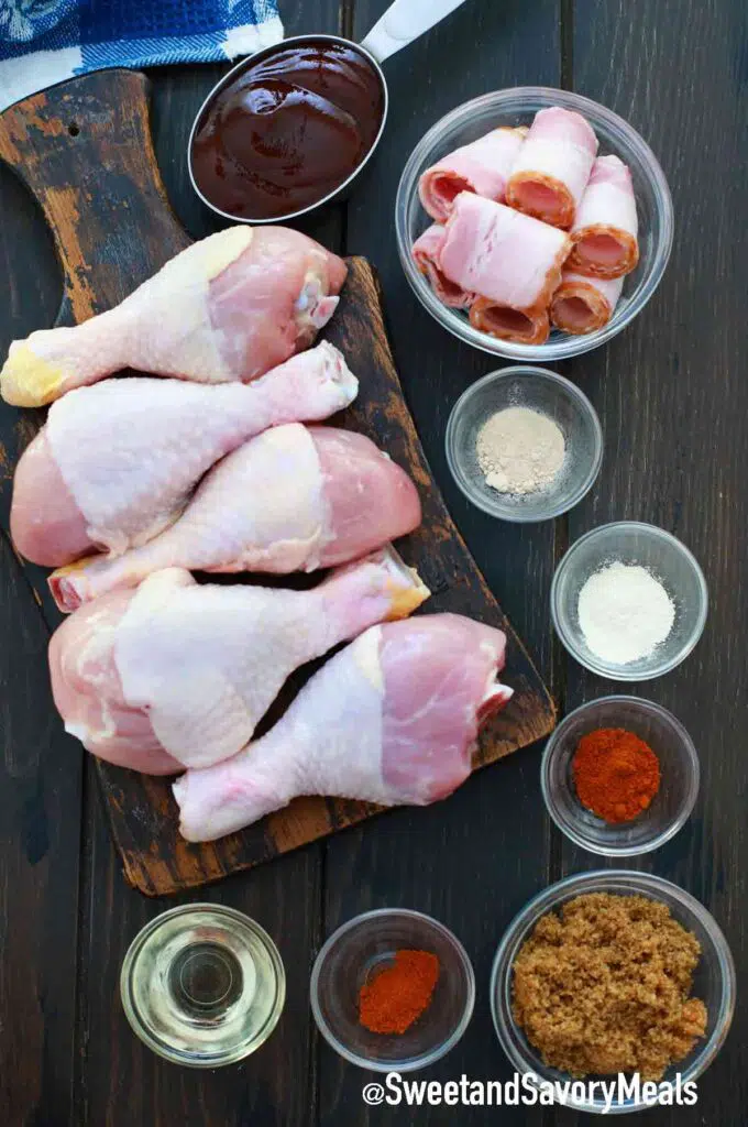 air fryer bacon wrapped chicken drumsticks ingredients